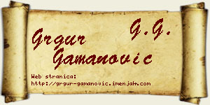 Grgur Gamanović vizit kartica